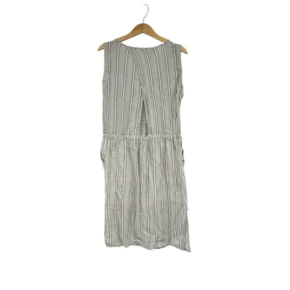 PrAna Ecotropics Dress Copper Stripe Organic Cotton Cutout Back Size Medium - Picture 3 of 7